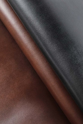 Tessuto di cuoio del silicone amichevole di Eco del nero di Brown per mobilia